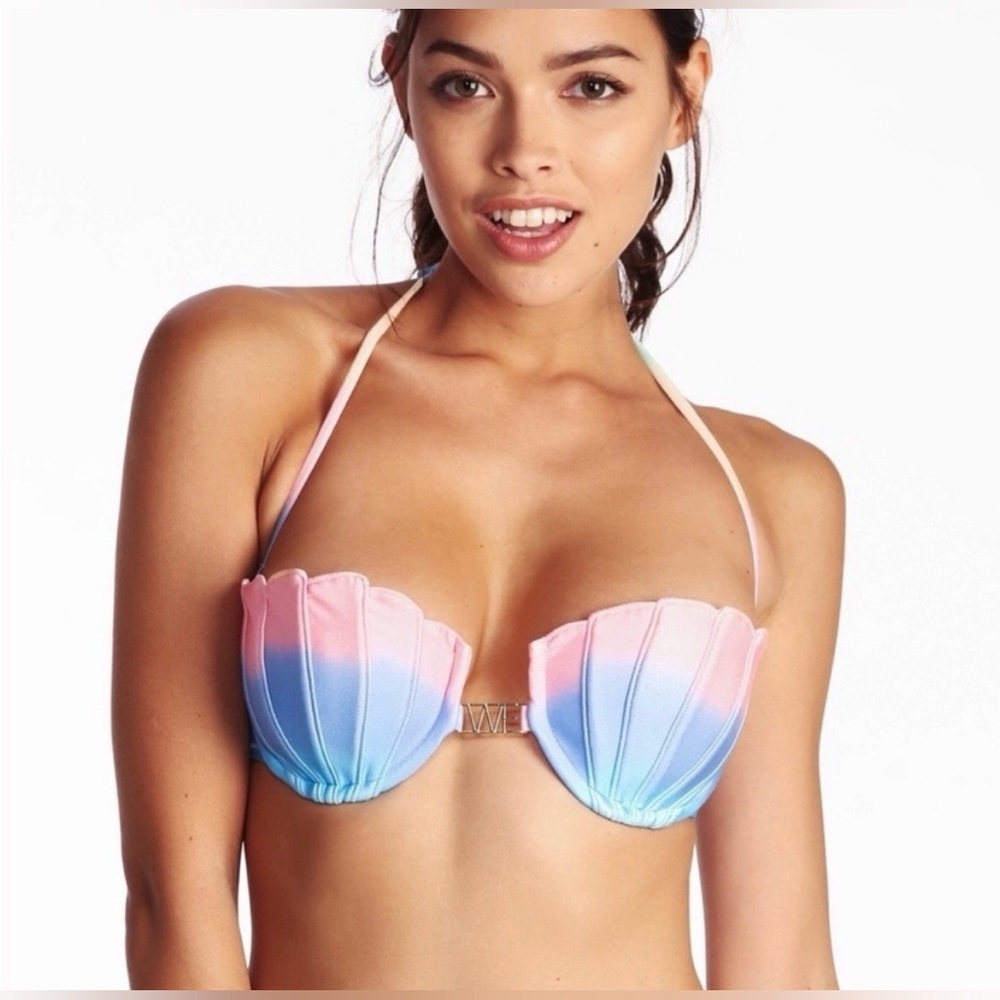 Wildfox Swim ombré rainbow seashell mermaid bikini SET - Picture 13 of 14